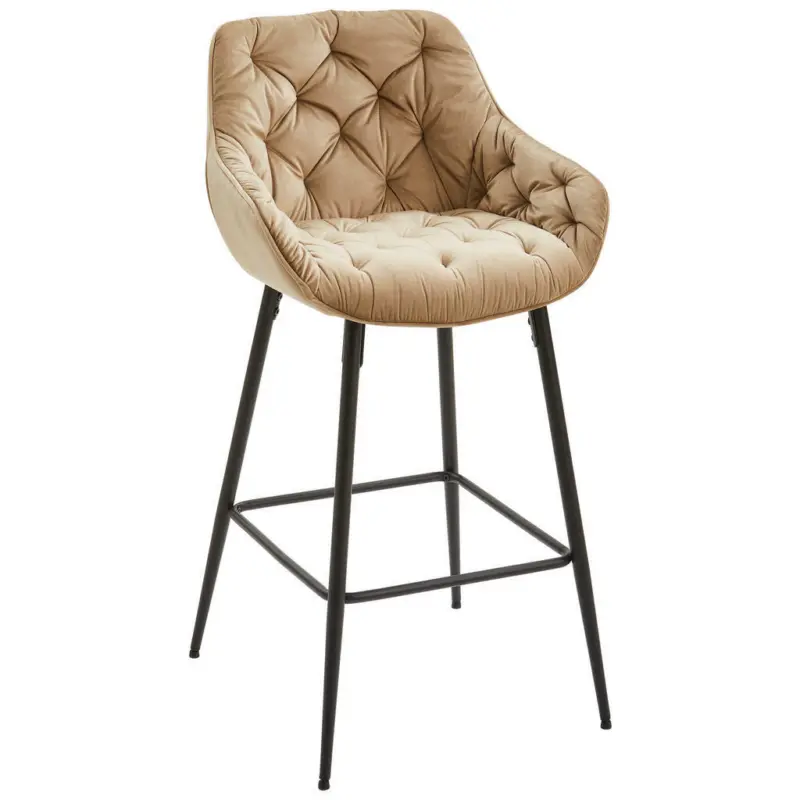 Barhocker in Schwarz, Taupe