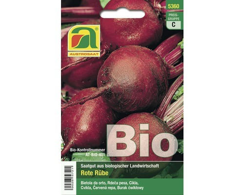 Gemüsesamen Austrosaat Bio Rote Rübe 'Rote Kugel'
