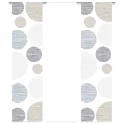 Flächenvorhang 3ER SET in Taupe halbtransparent