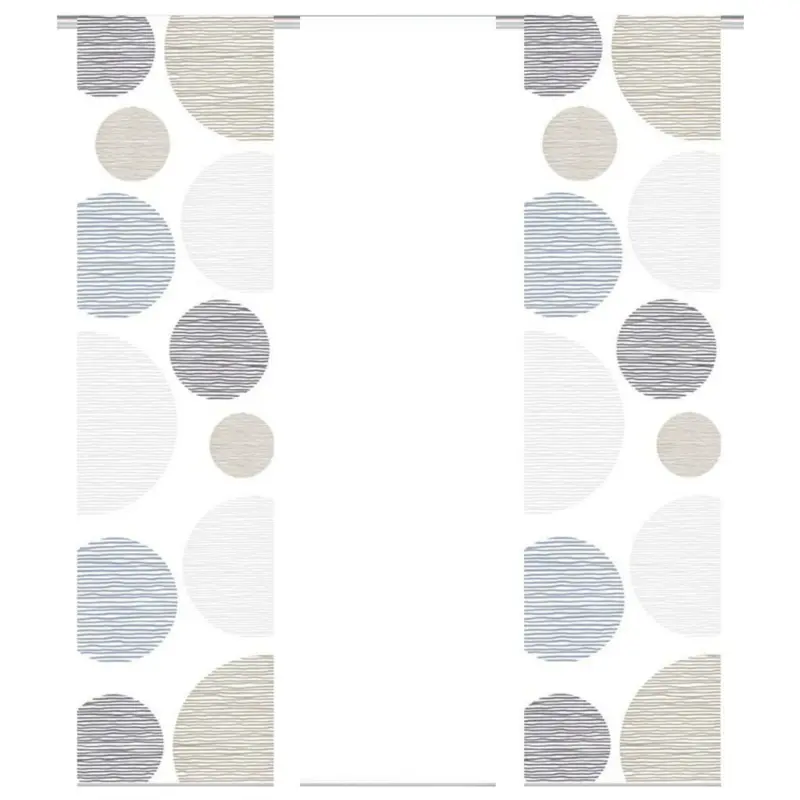 Flächenvorhang 3ER SET in Taupe halbtransparent