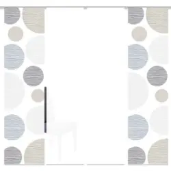 Flächenvorhang 4ER SET in Taupe halbtransparent