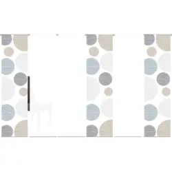 Flächenvorhang 6ER SET in Anthrazit halbtransparent