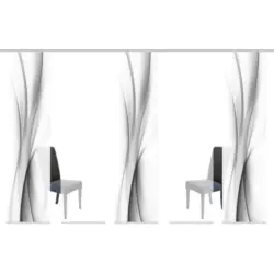 Flächenvorhang 5ER SET in Grau halbtransparent