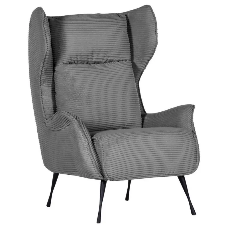 Ohrensessel in Kord Dunkelgrau