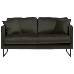 Zweisitzer-Sofa in Samt Anthrazit