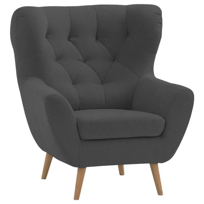 Sessel in Flachgewebe Anthrazit