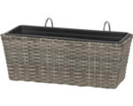 Hornbach Blumenkasten Siena Garden Vio Kunststoff 51x21x19 cm grau inkl. Pflanzeinsatz