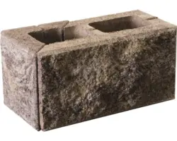 Mauerstein Architektur Ecke rechts 90° sepia 20x40 cm