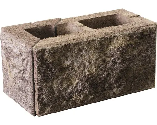 Mauerstein Architektur Ecke rechts 90° sepia 20x40 cm