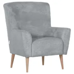 Sessel in Cord Hellgrau