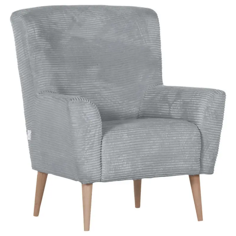 Sessel in Cord Hellgrau