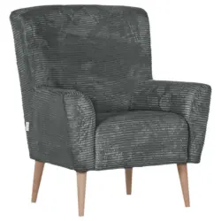 Sessel in Cord Dunkelgrau