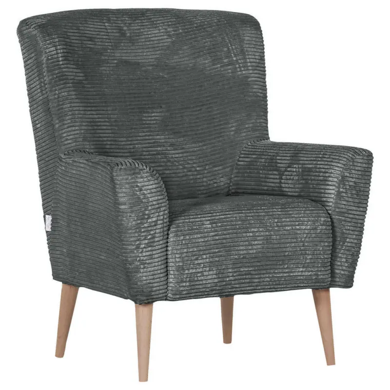 Sessel in Cord Dunkelgrau