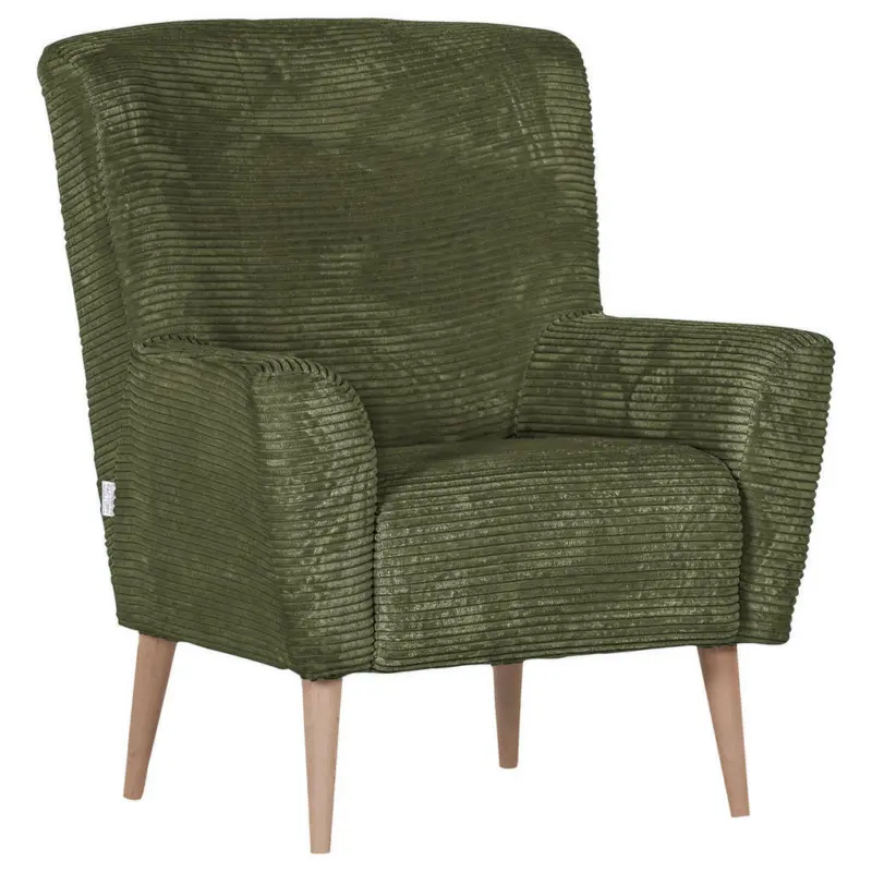 Sessel in Cord Olivgrün