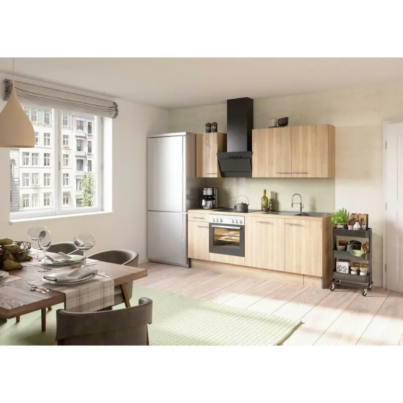 Küchenleerblock 210 cm in Eichefarben