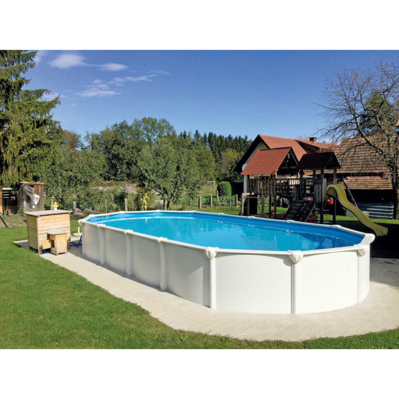Pool-Set Pool OV 132 Weiss 730/370/130 cm