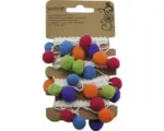 Hornbach Pompon Girlande bunt weißes Band 1 m
