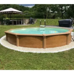 Pool-Set Pool RD 132 Wood Braun 460/130 cm