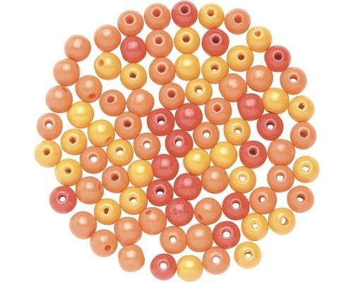 Holzperle orange-mix 8 mm 80 Stück