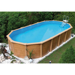Pool-Set Pool OV 132 Wood Braun 730/370/130 cm