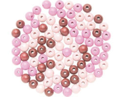 Holzperle rosa-mix 8 mm 80 Stück