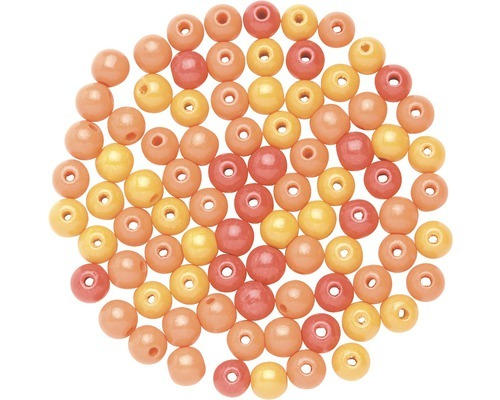 Holzperle orange-mix 12 mm 28 Stück