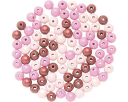 Holzperle rosa-mix 12 mm 28 Stück