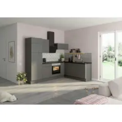 Eckküche 270/200 cm in Grau