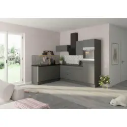 Eckküche 200/270 cm in Grau