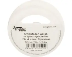 Nylonfaden weiß 0,25 mm 50 m
