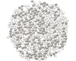 Quetschperlen silberfarben 2 mm ca. 40 Stück