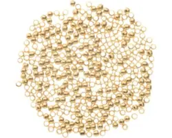 Quetschperlen goldfarben 2 mm ca. 40 Stück