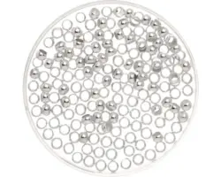 Quetschperlen silberfarben 3 mm ca. 35 Stück