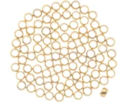 Quetschperlen goldfarben 3 mm ca. 35 Stück