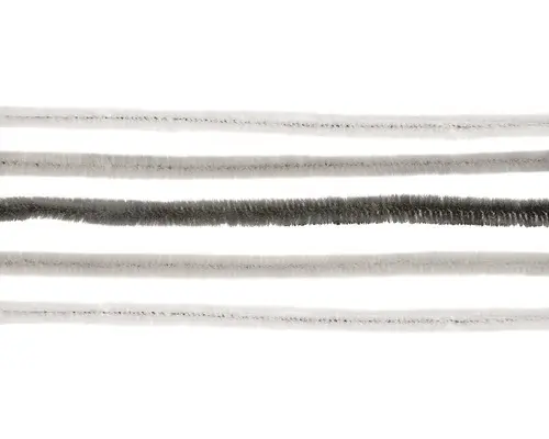 Biegeplüsch weiß-schwarz-grau 50 cm 10 Stück