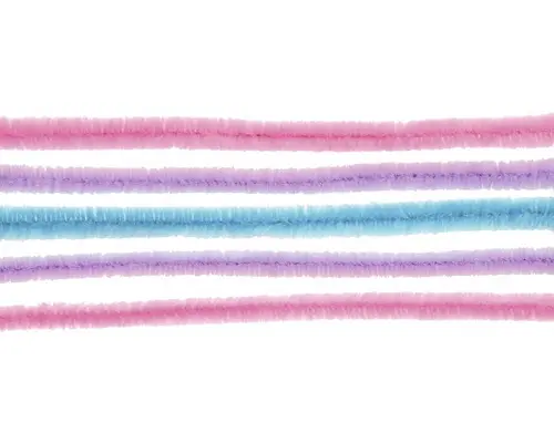 Biegeplüsch-Mix rosa/lila/hellblau 50 cm 10 Stück