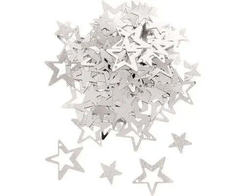 Streuteile Sterne silber 10 mm ca. 500 Stück