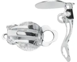 Ohrclip mit Öse silberfarben 2 Stück