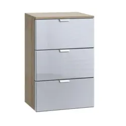 Nachtk&auml;stchen in Grau, Sonoma Eiche