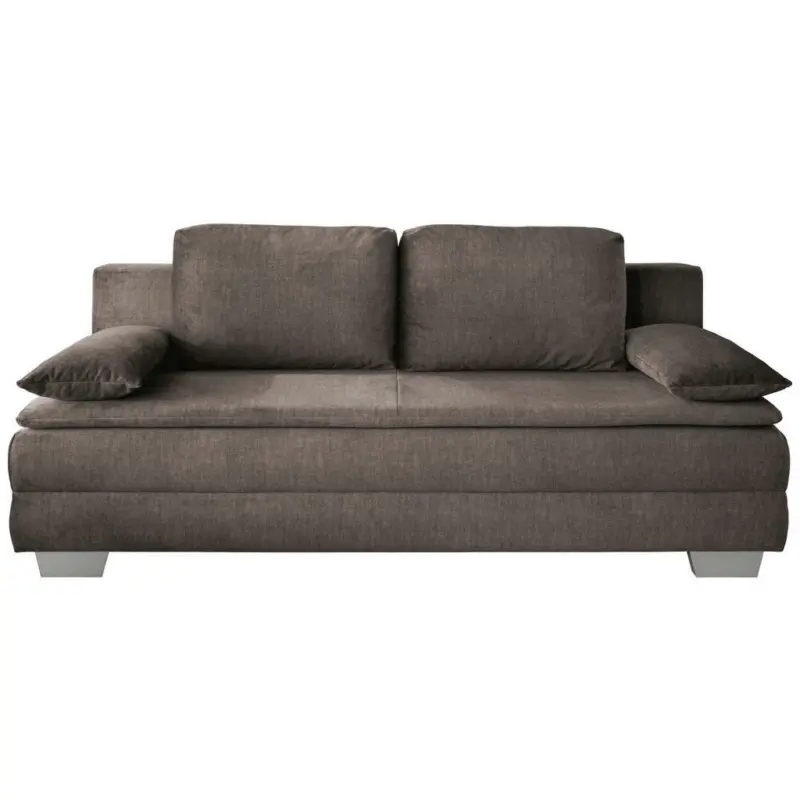 Schlafsofa in Velours Braun