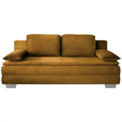 Schlafsofa in Velours Gelb