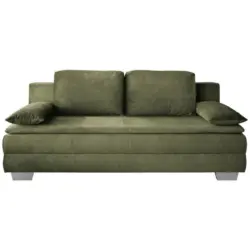 Schlafsofa in Velours Grün