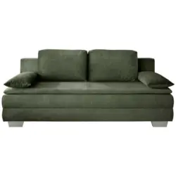Schlafsofa in Velours Dunkelgrün