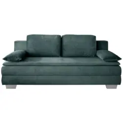 Schlafsofa in Velours Blau