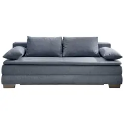 Schlafsofa in Velours Hellblau