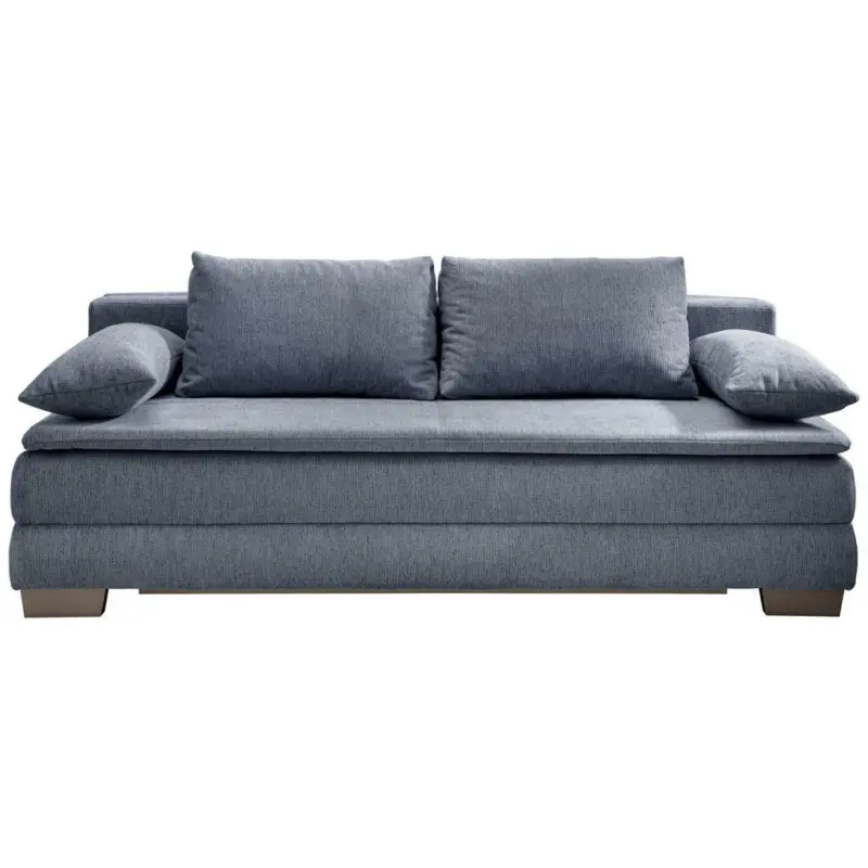 Schlafsofa in Velours Hellblau