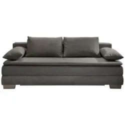 Schlafsofa in Velours Graubraun