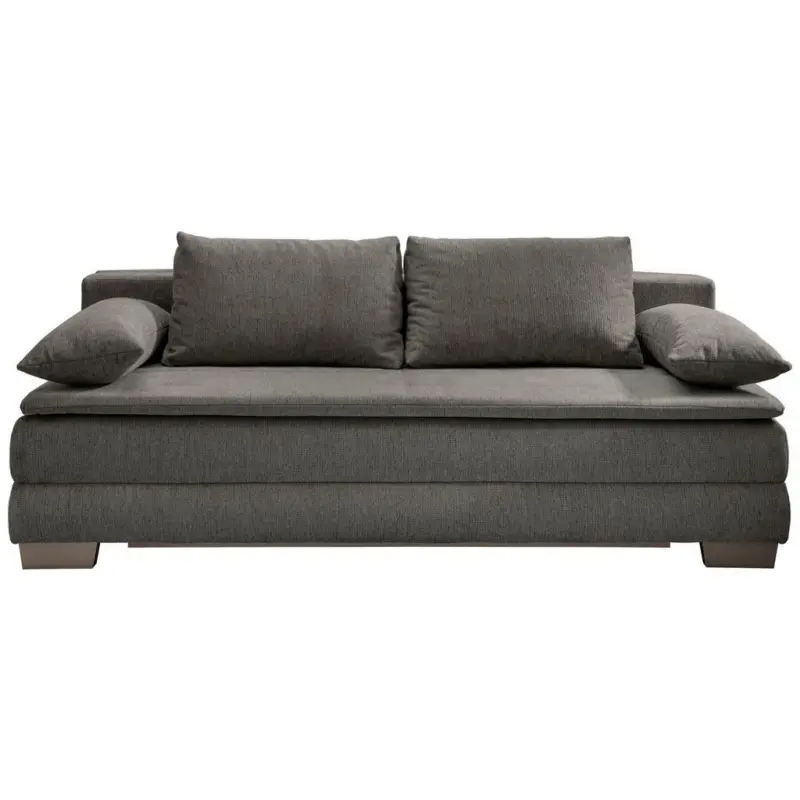 Schlafsofa in Velours Graubraun