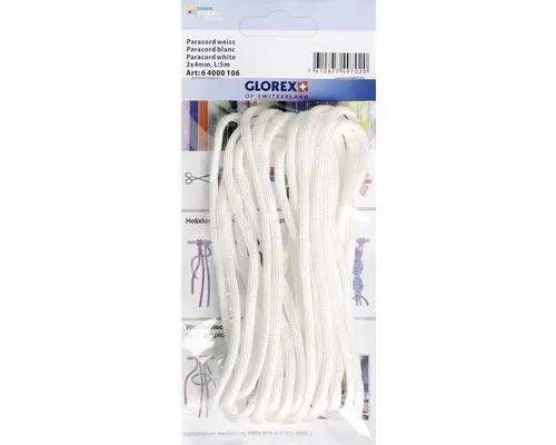Paracord weiß 2x4 mm 5 m