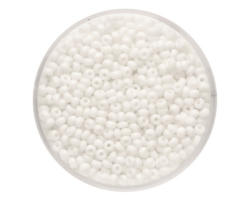 Rocailles satt weiss 2,6 mm 17 g